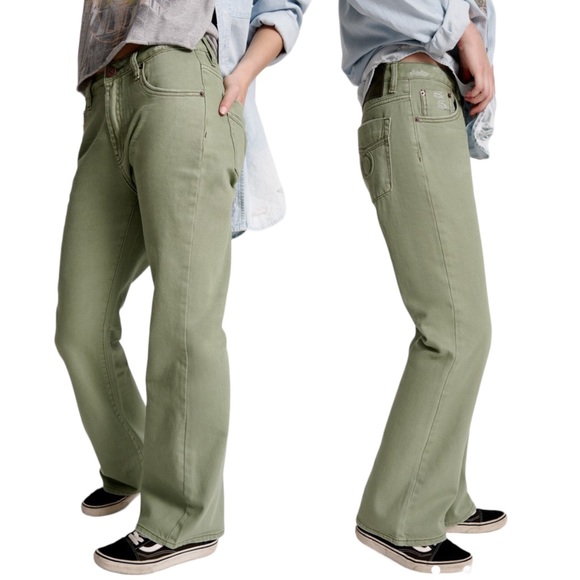 One Teaspoon Charlie Flare Size 26 Super Khaki Color NEW NWT - Picture 15 of 15